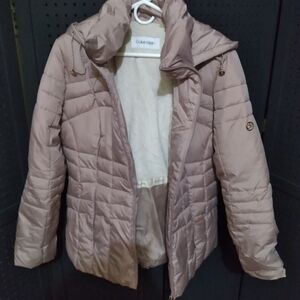 Calvin Klein Women's Beige Puffer Coat